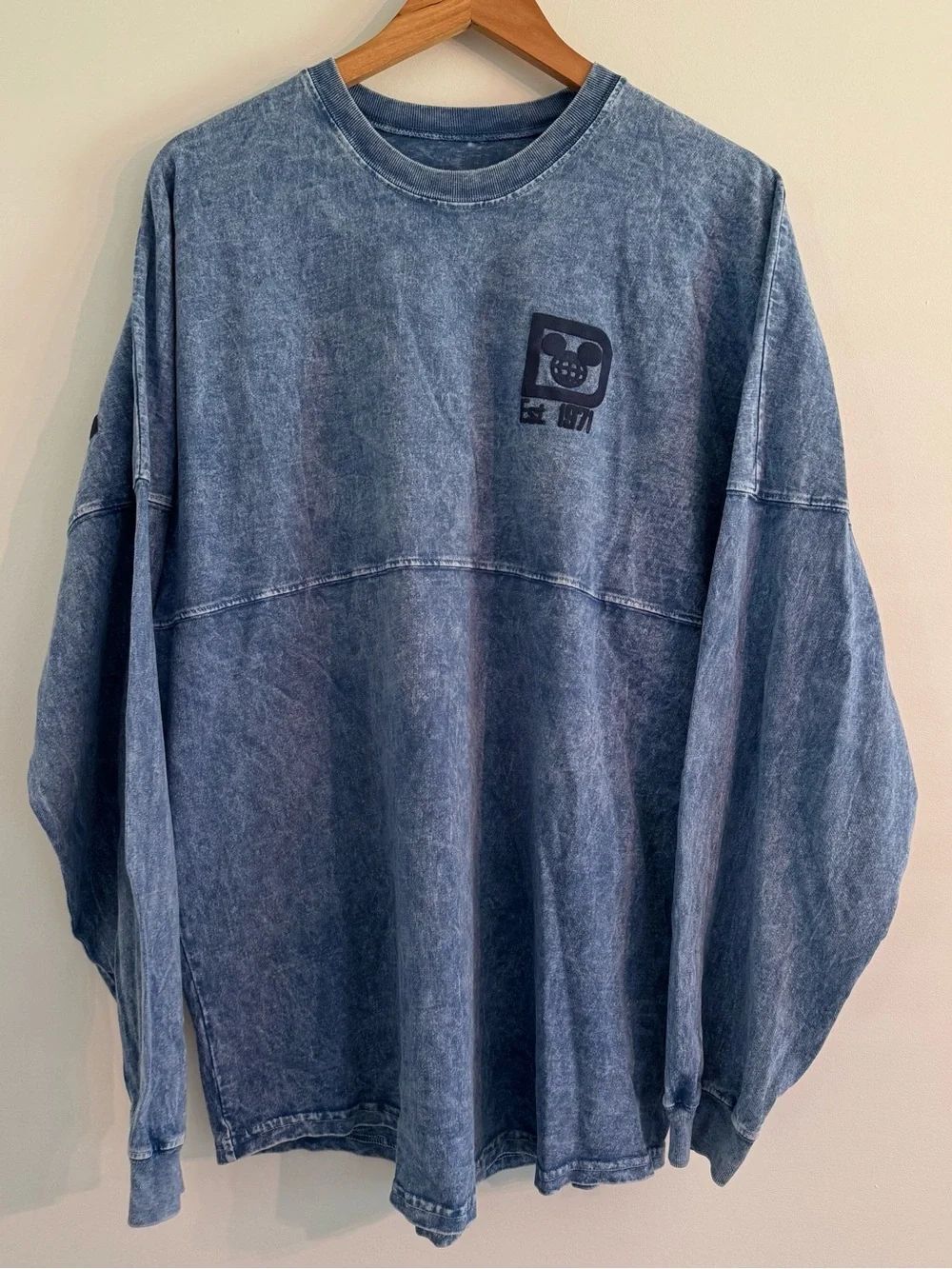 Disney Parks Spirit Jersey Walt Disney World Blue Mineral Wash XL